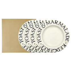 Emma Bridgewater Black Toast 22cm Plates, Set of 4